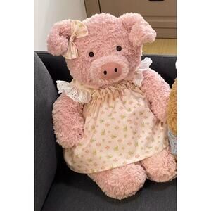 Bartholomew bear cute custom clothes outfits - pink floral dress (Tiny)